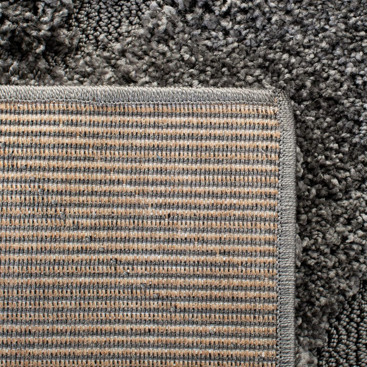 SAFAVIEH Florida Shag Square Rug 6'7", Soft Plush Grey SG455-8013