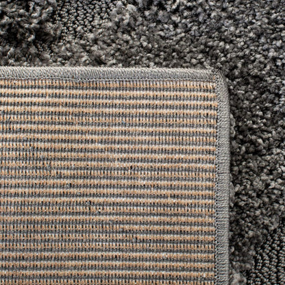 SAFAVIEH Florida Shag Square Rug 6'7", Soft Plush Grey SG455-8013