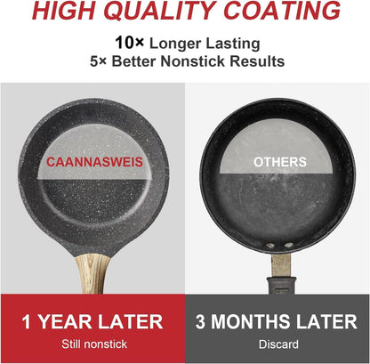 Nonstick Granite Frying Pan Skillet 9.5 Inch for Stove Top