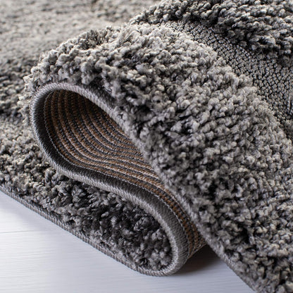 SAFAVIEH Florida Shag Square Rug 6'7", Soft Plush Grey SG455-8013