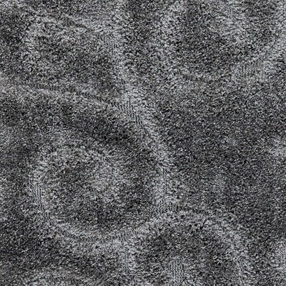 SAFAVIEH Florida Shag Square Rug 6'7", Soft Plush Grey SG455-8013
