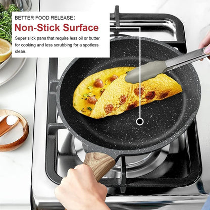 Nonstick Granite Frying Pan Skillet 9.5 Inch for Stove Top